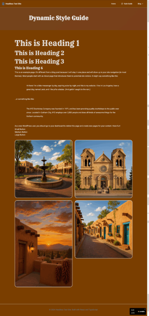 Customize a page layout visually.