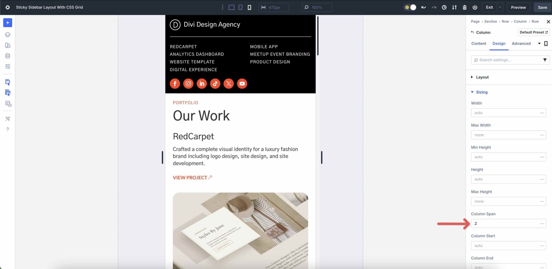 Sticky Sidebar Layout With CSS Grid