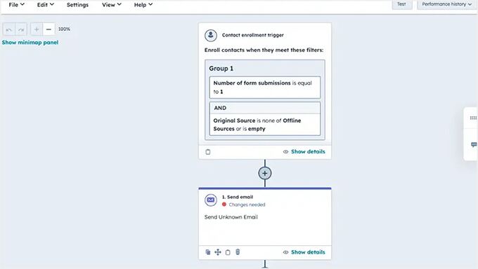 Create email workflow in HubSpot