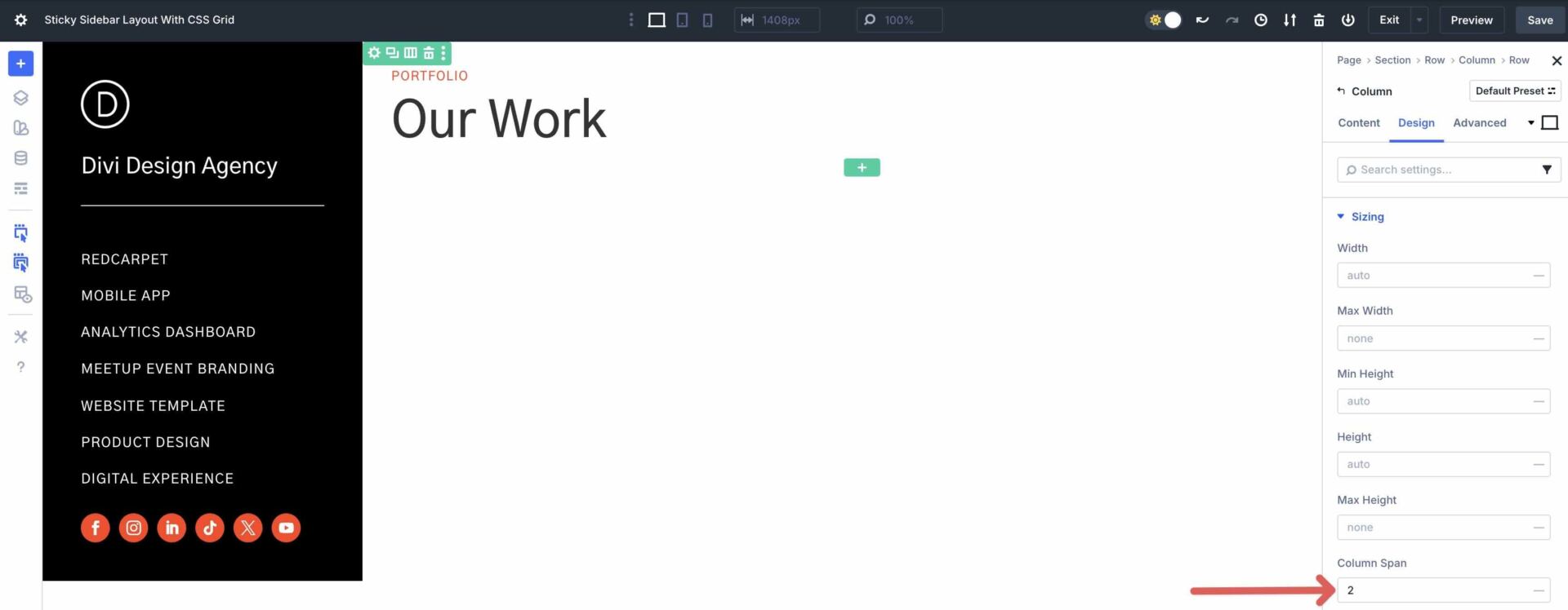 Sticky Sidebar Layout With CSS Grid