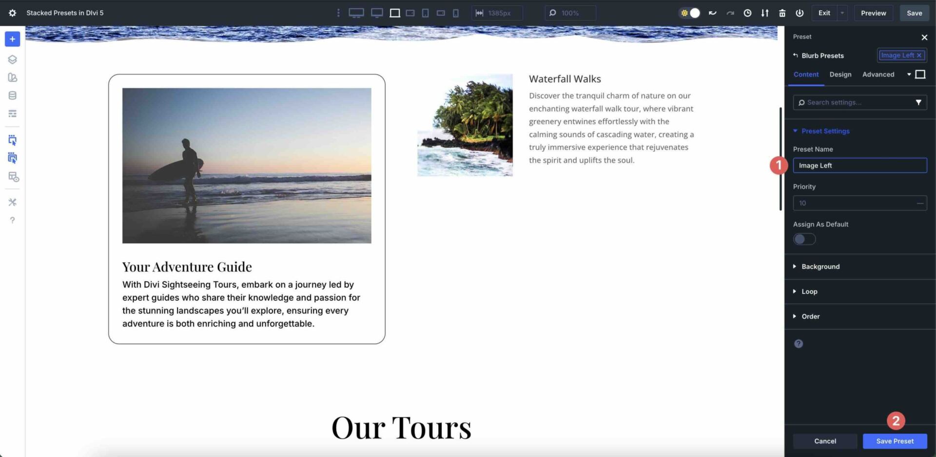 Stacked Presets in Divi 5