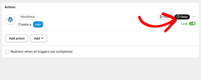Select Delay in Uncanny Automator