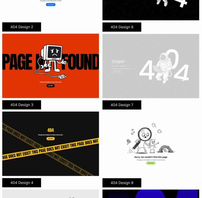 404 Designs For Divi 5 (8 Loose Sections)