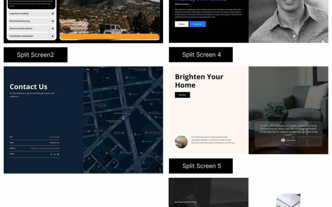 5 Break up Display screen Designs For Divi 5 (Loose Obtain)