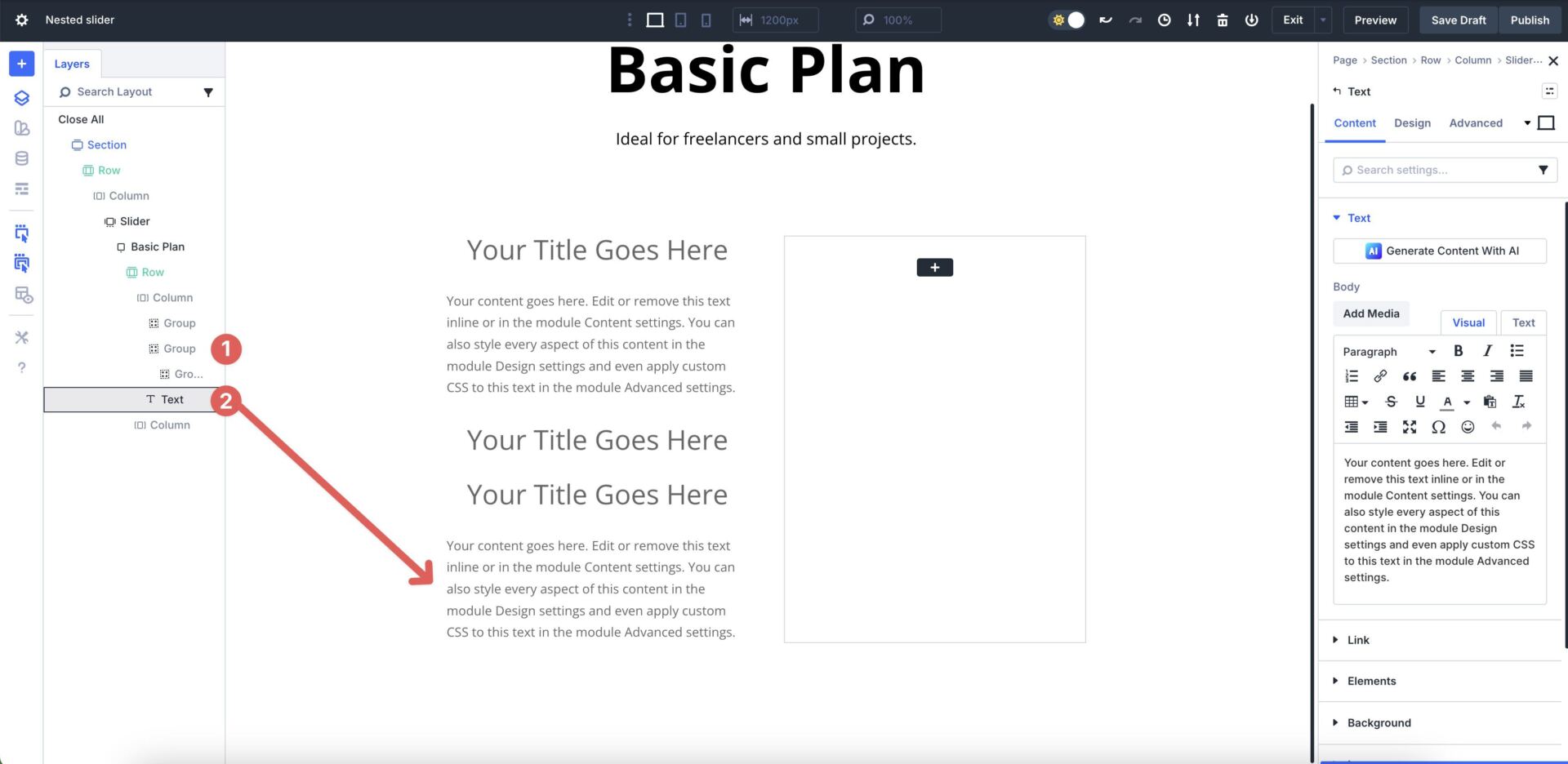 add group text module