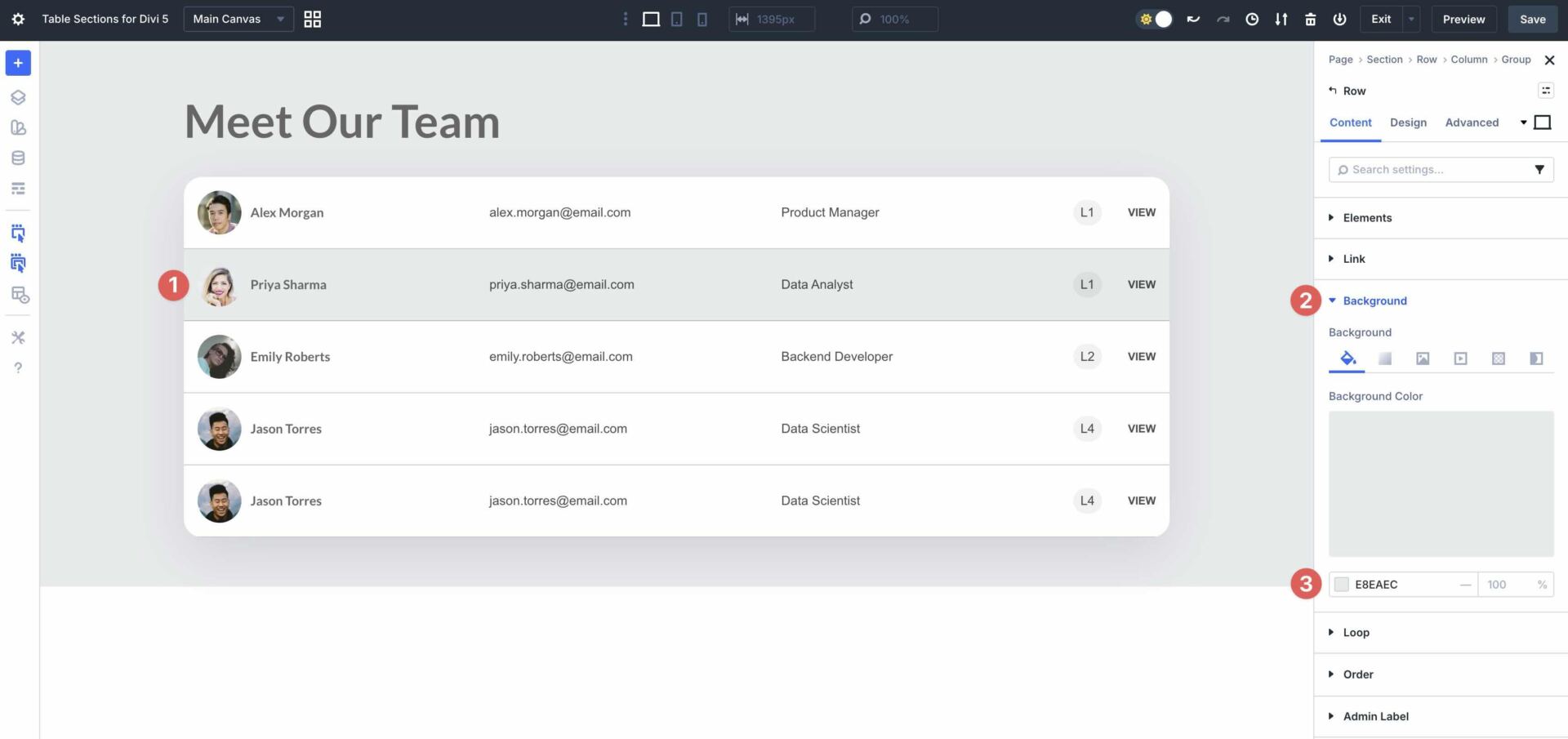 style backgrounds in Divi 5