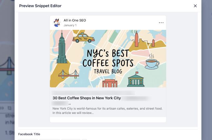 Social preview in AIOSEO