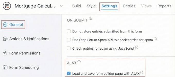 Ajax form Formidable Forms