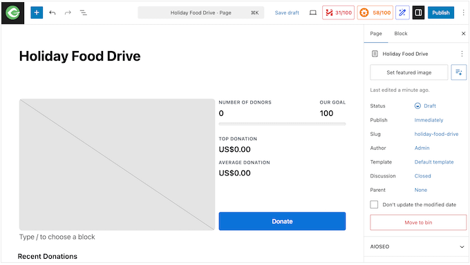 How to create a custom campaign page in WordPress