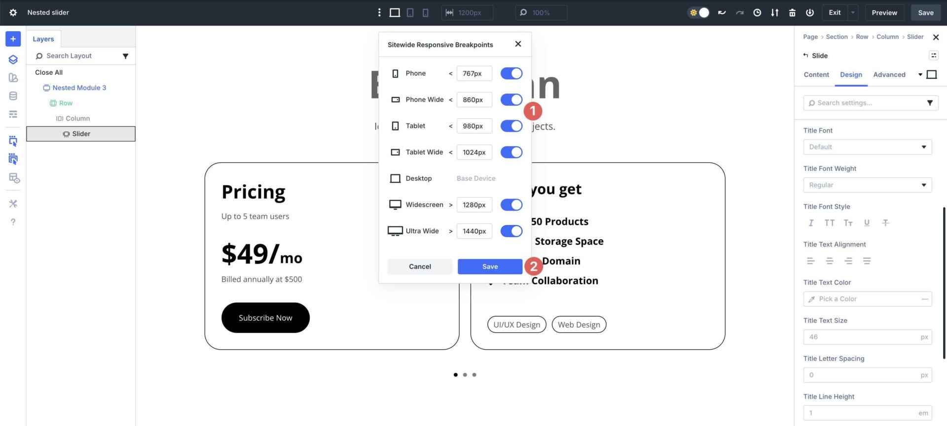enable breakpoint toggles