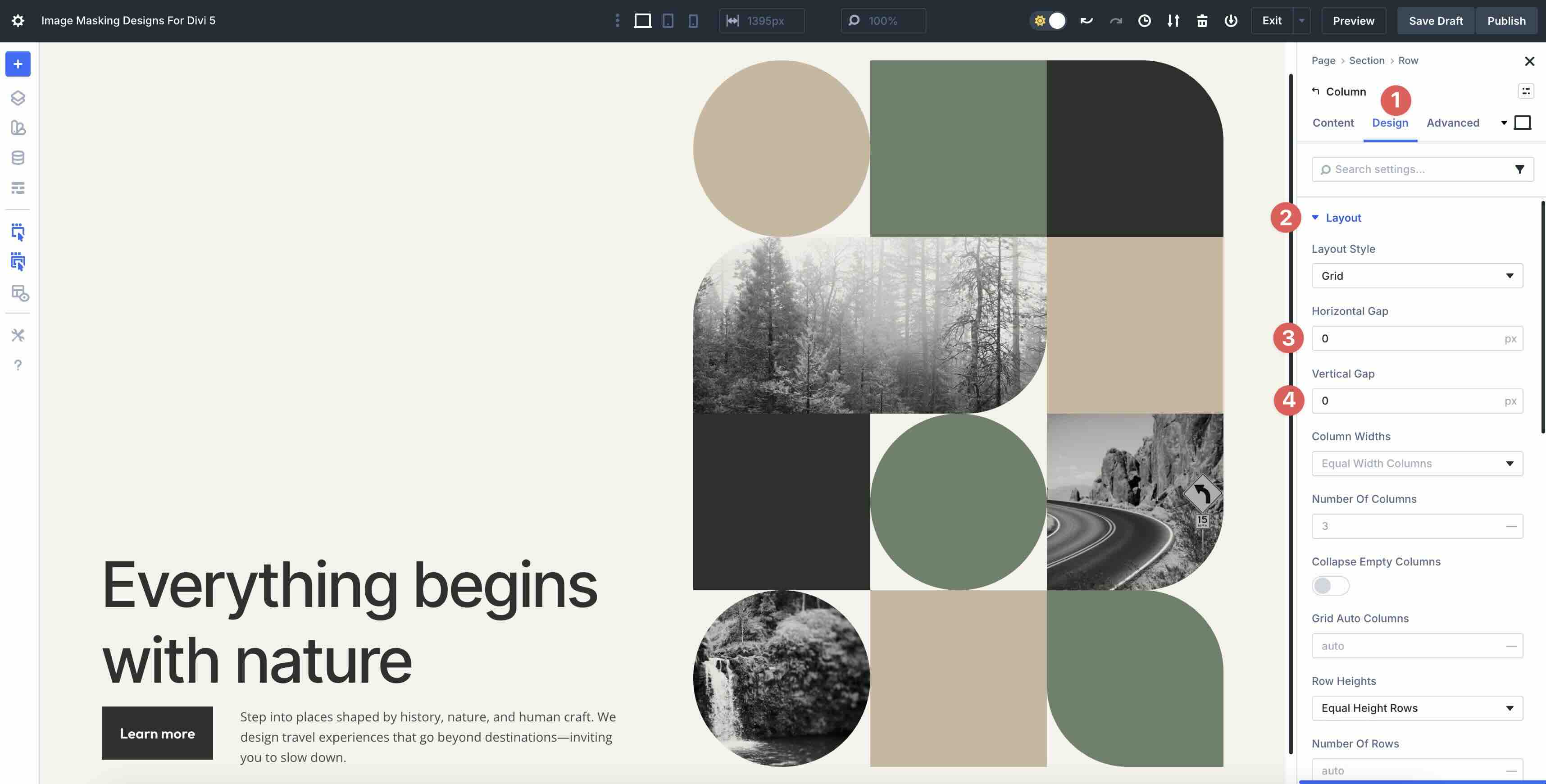 image masking designs for Divi 5