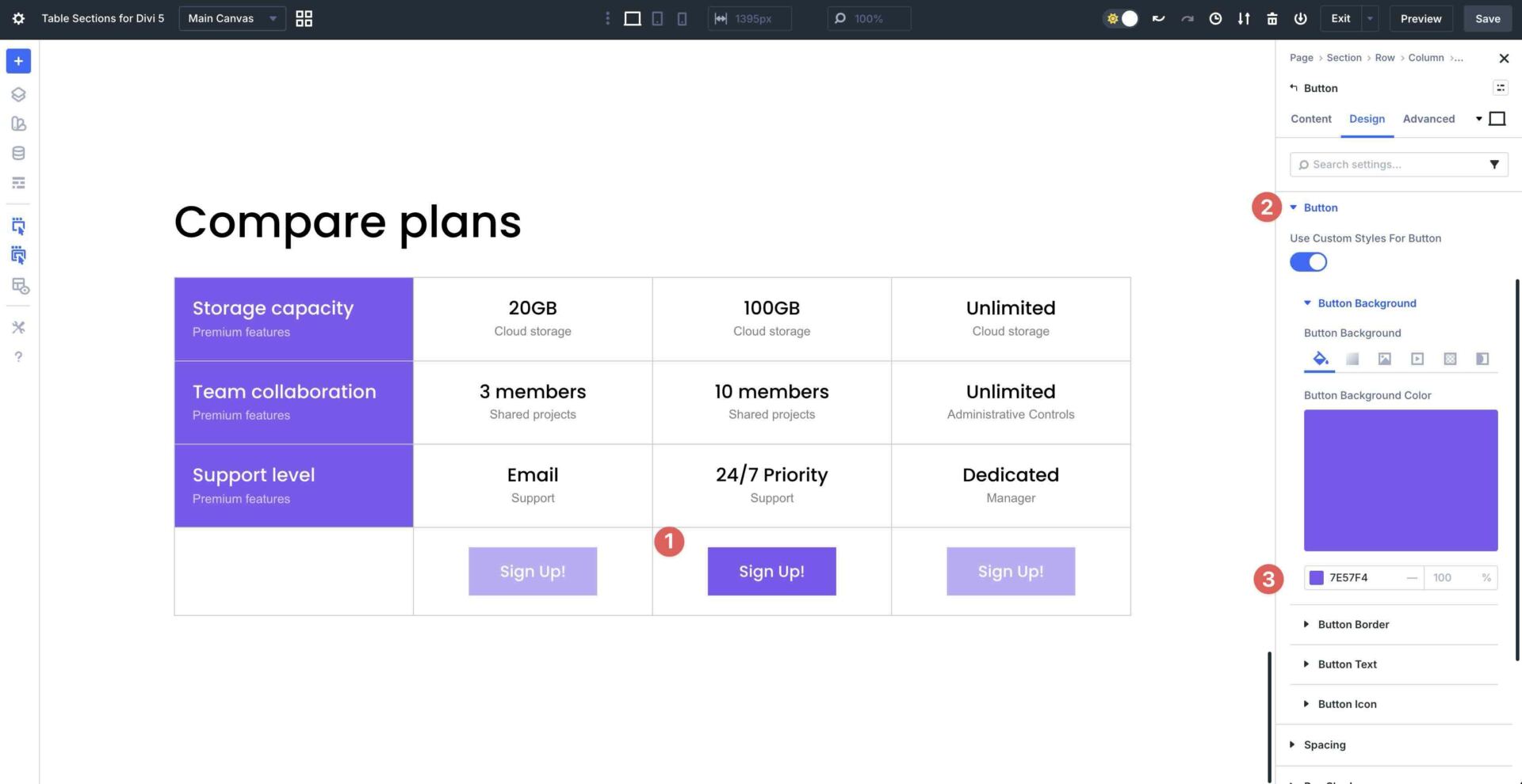 style buttons in Divi 5