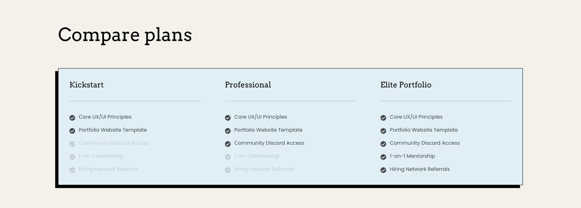 table sections in Divi 5