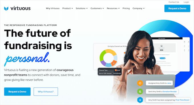 Virtuous – Best Donor Management Software for Comprehensive Automation and Relationship Building