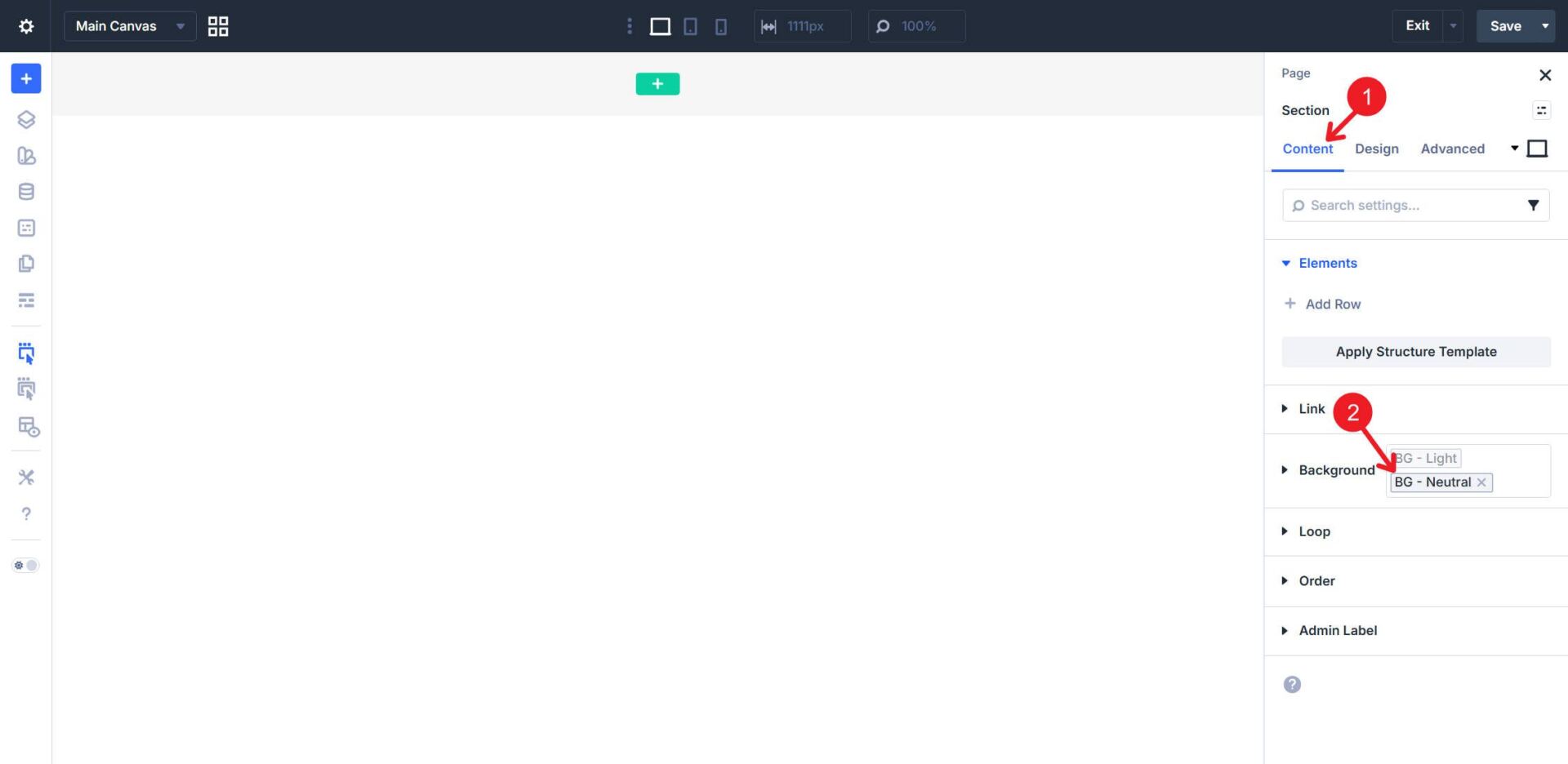 Add Background Color to Header