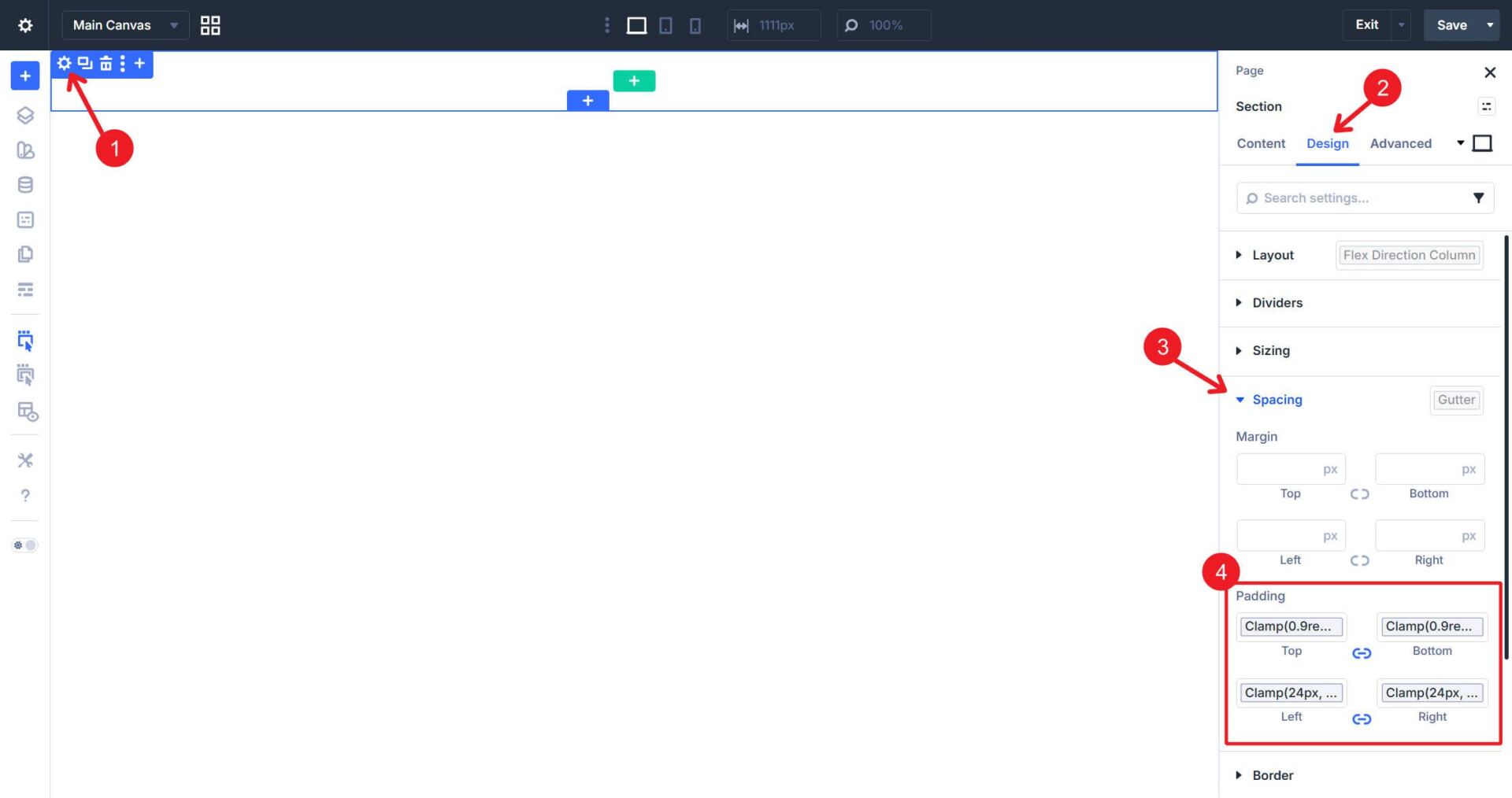 Basic Styles and Spacing to the Header Section