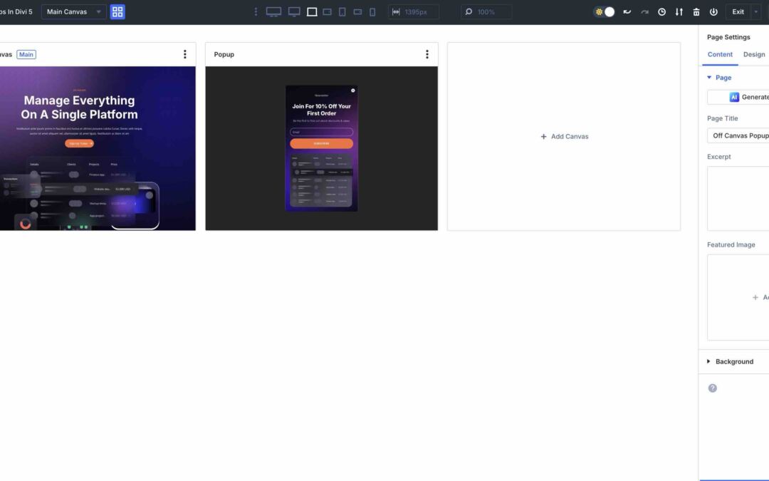 How To Create Off-Canvas Popups In Divi 5