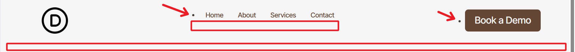 Example of Spacing and List styles added to the example header