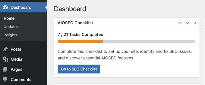 AIOSEO new SEO checklist