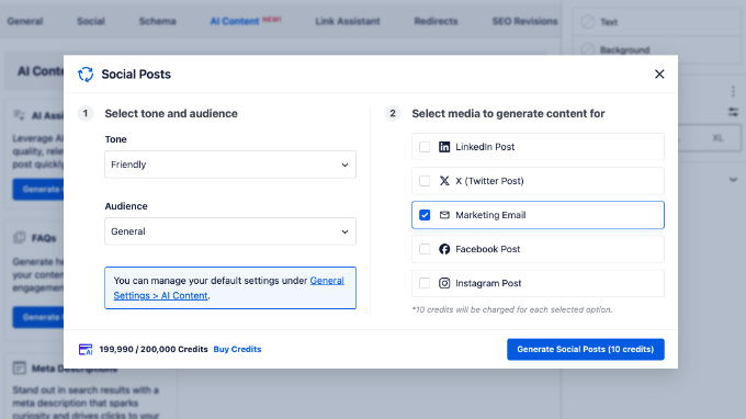 Using AIOSEO to Create a Marketing Email Based on a WordPress Post