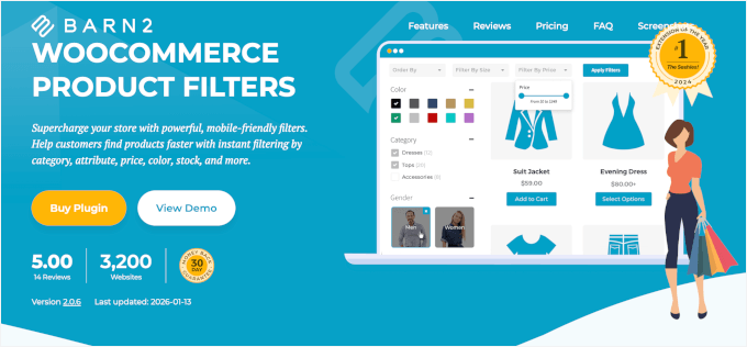 Barn2 WooCommerce Product Filters' homepage