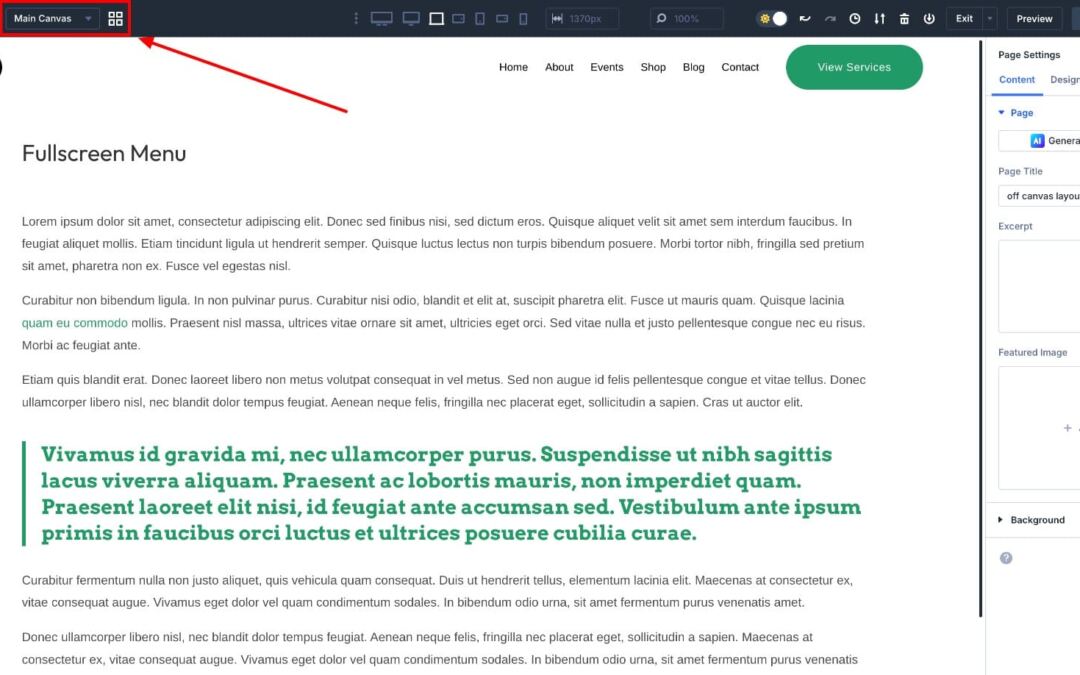 How To Create An Off Canvas Products and services Popup In Divi 5