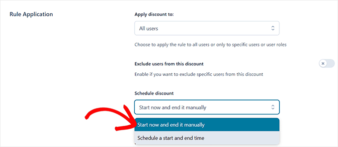 Configure rule application settings
