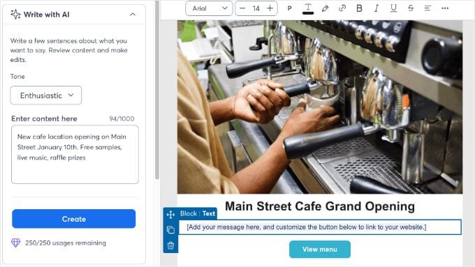 Constant Contact Write With AI