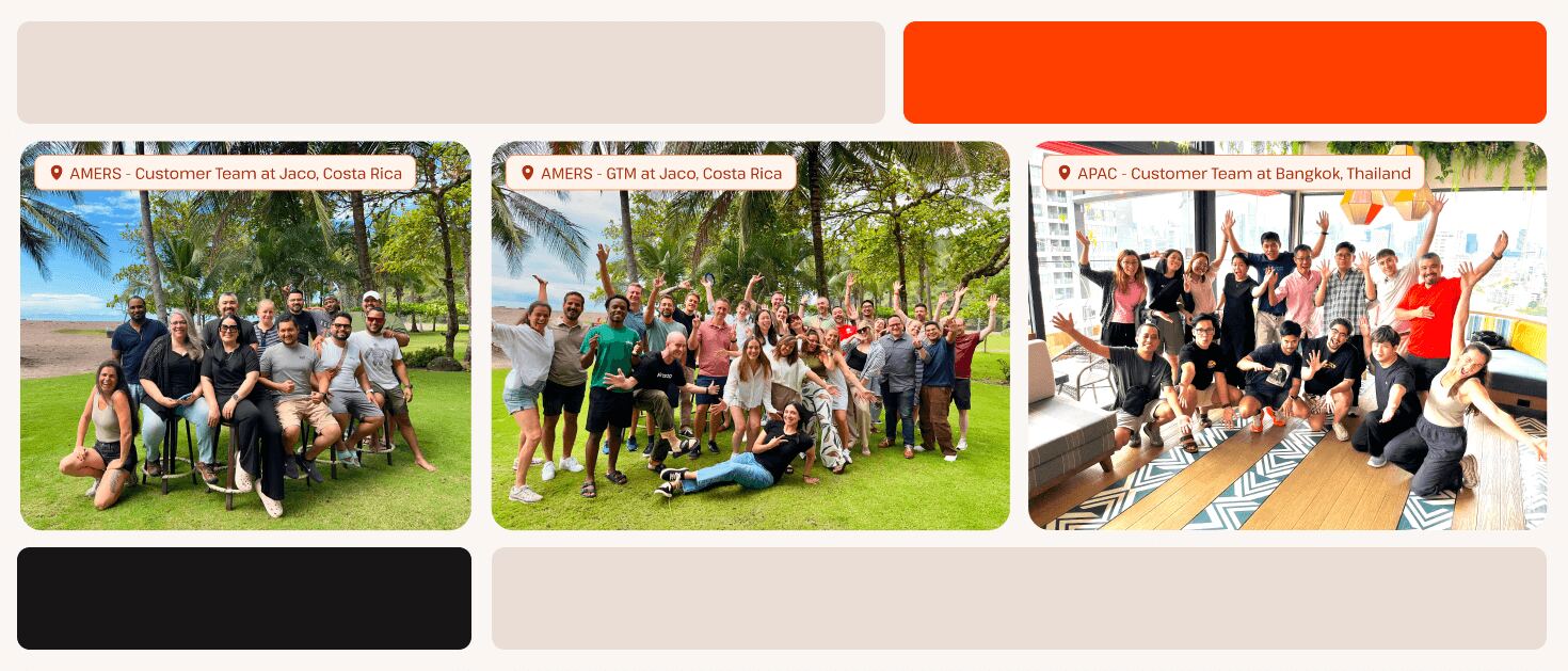 Kinsta team meetup in APAC and AMER regions.