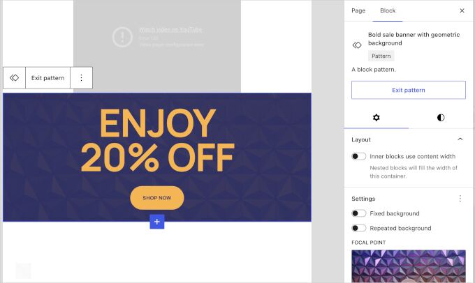 Pattern in isolate mode