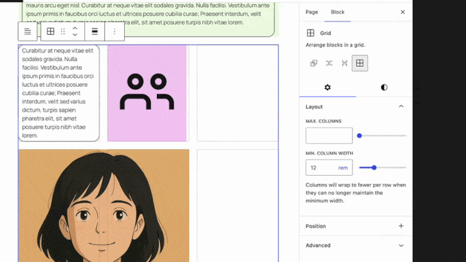 Responsive grid layout