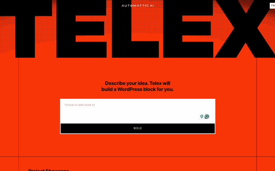 Development WordPress blocks with Telex