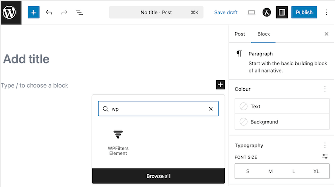 How to add filters to your WordPress blog using the block editor