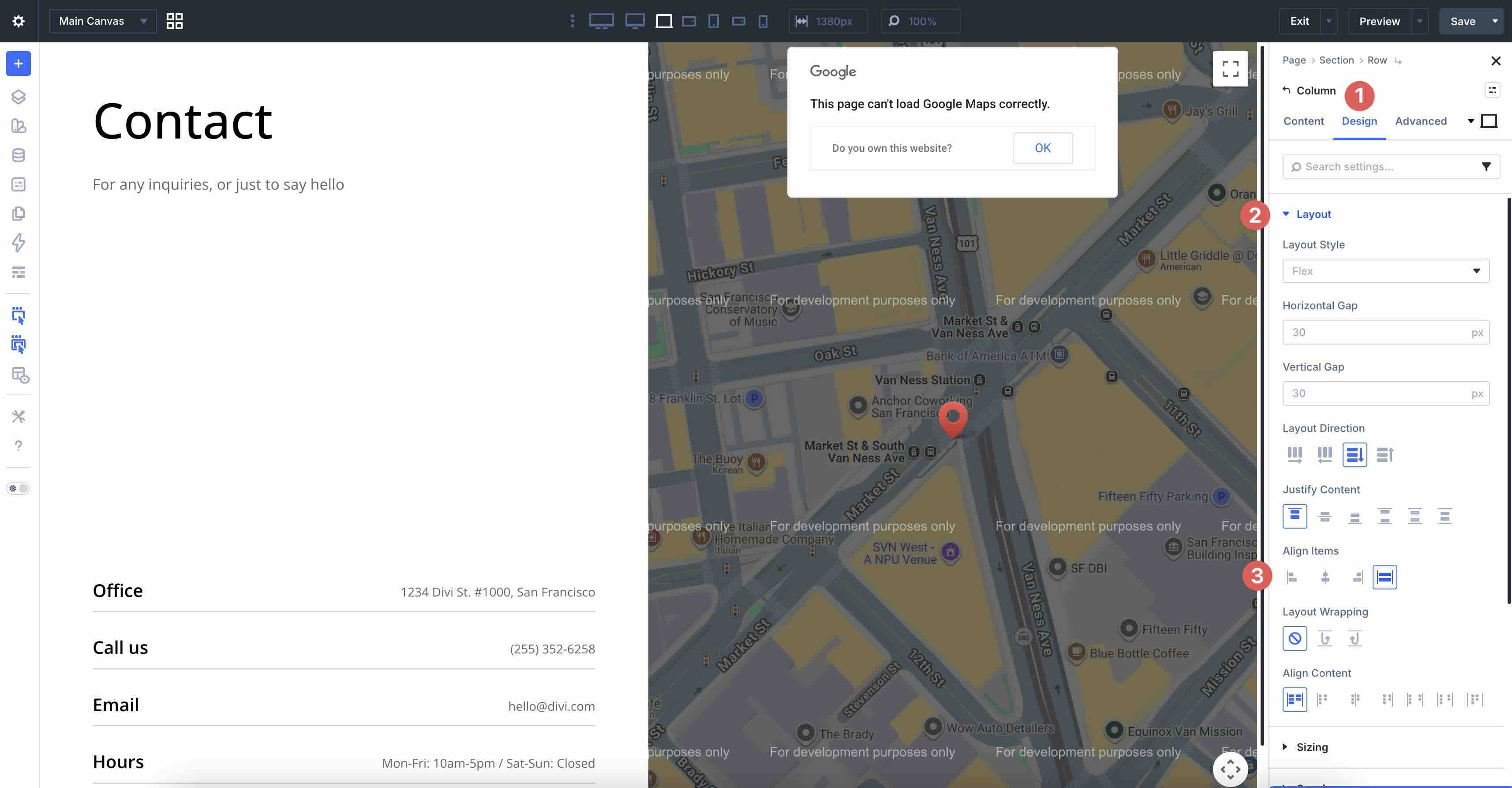 align flex items in Divi 5