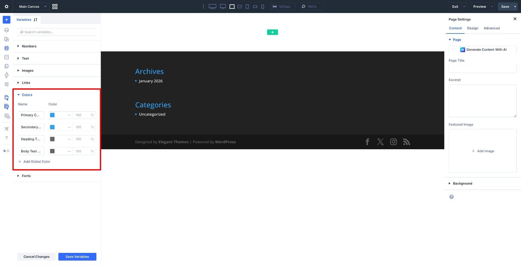 colors tab
