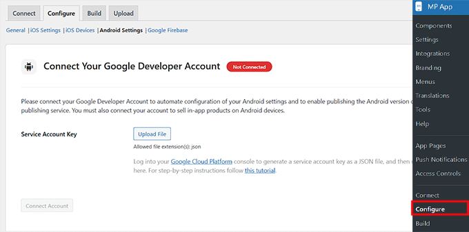Connect Google Developer account with MemberPress AppKit