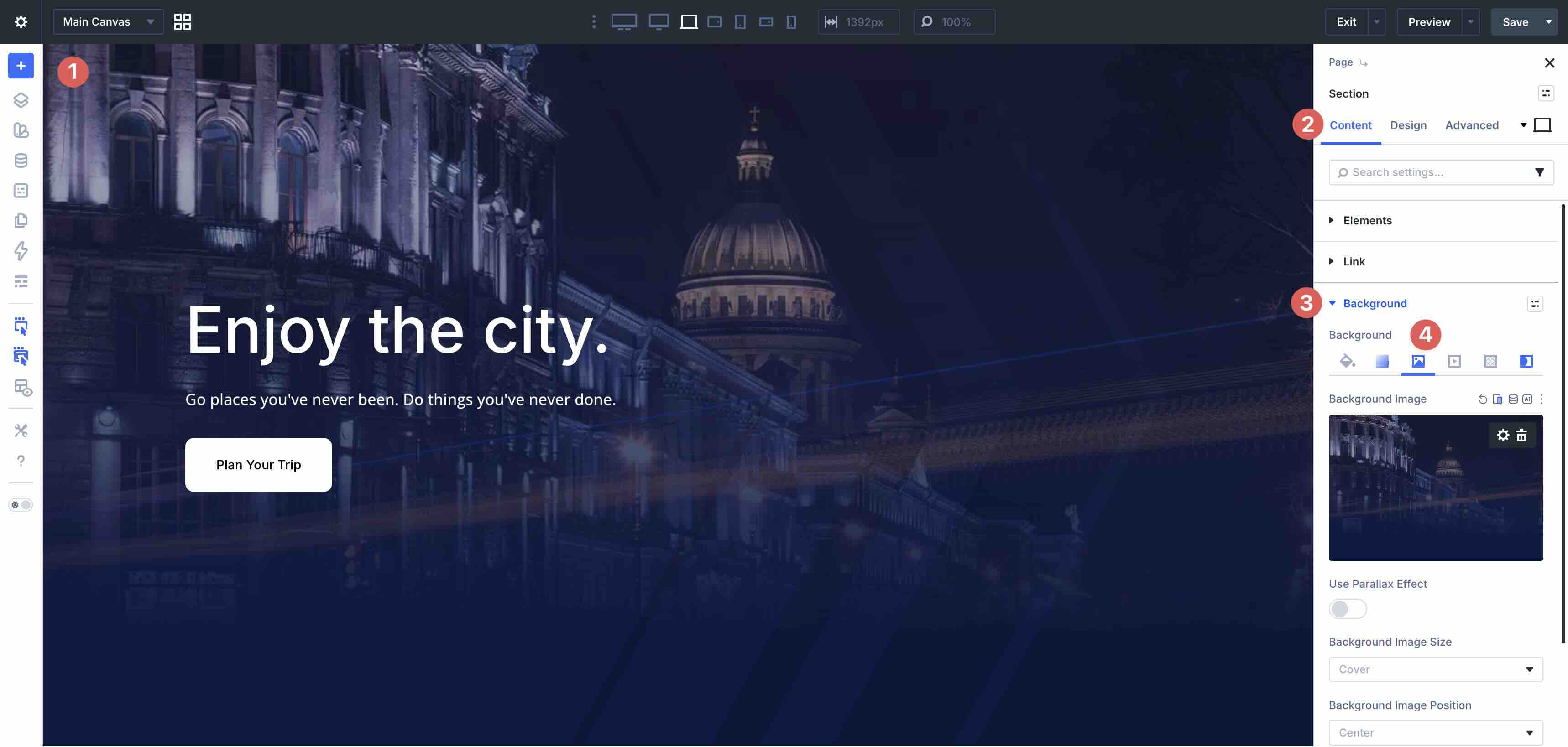 assigning a background image in Divi 5