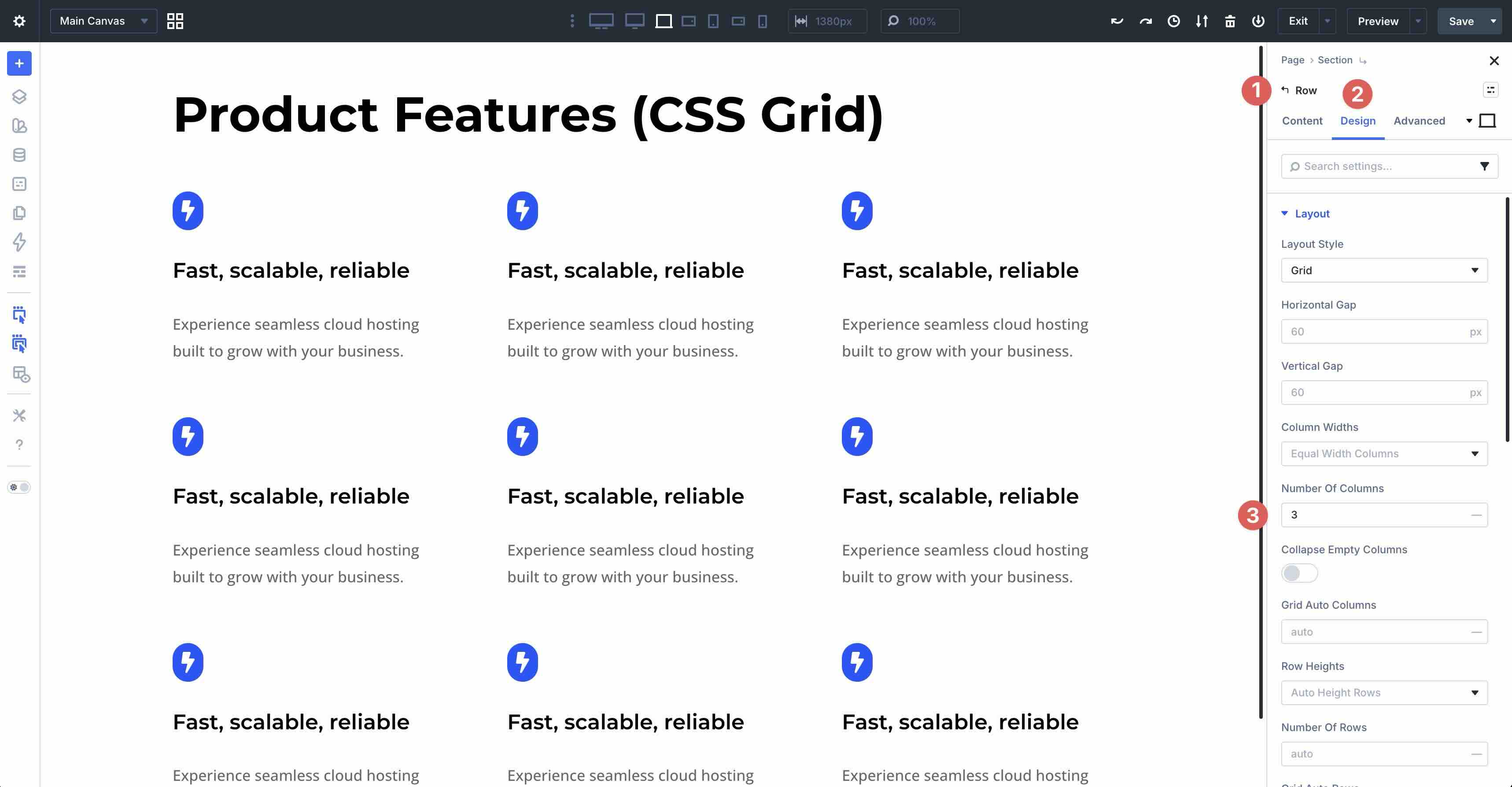 setting the number of columns in CSS Grid