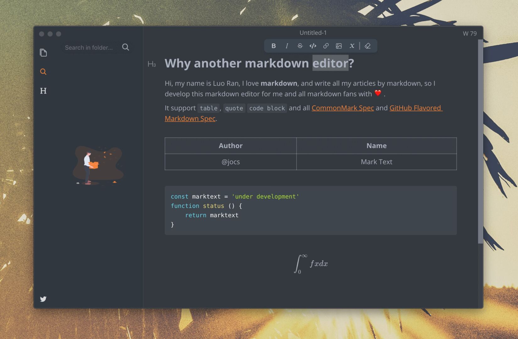 MarkText editor