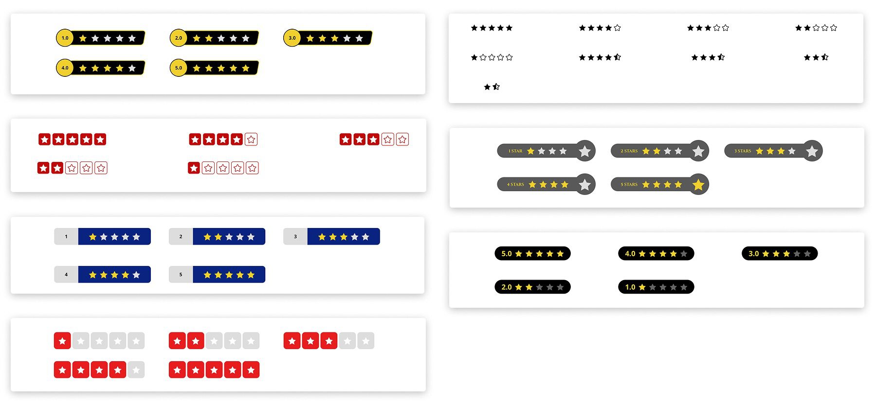 Star rating module examples