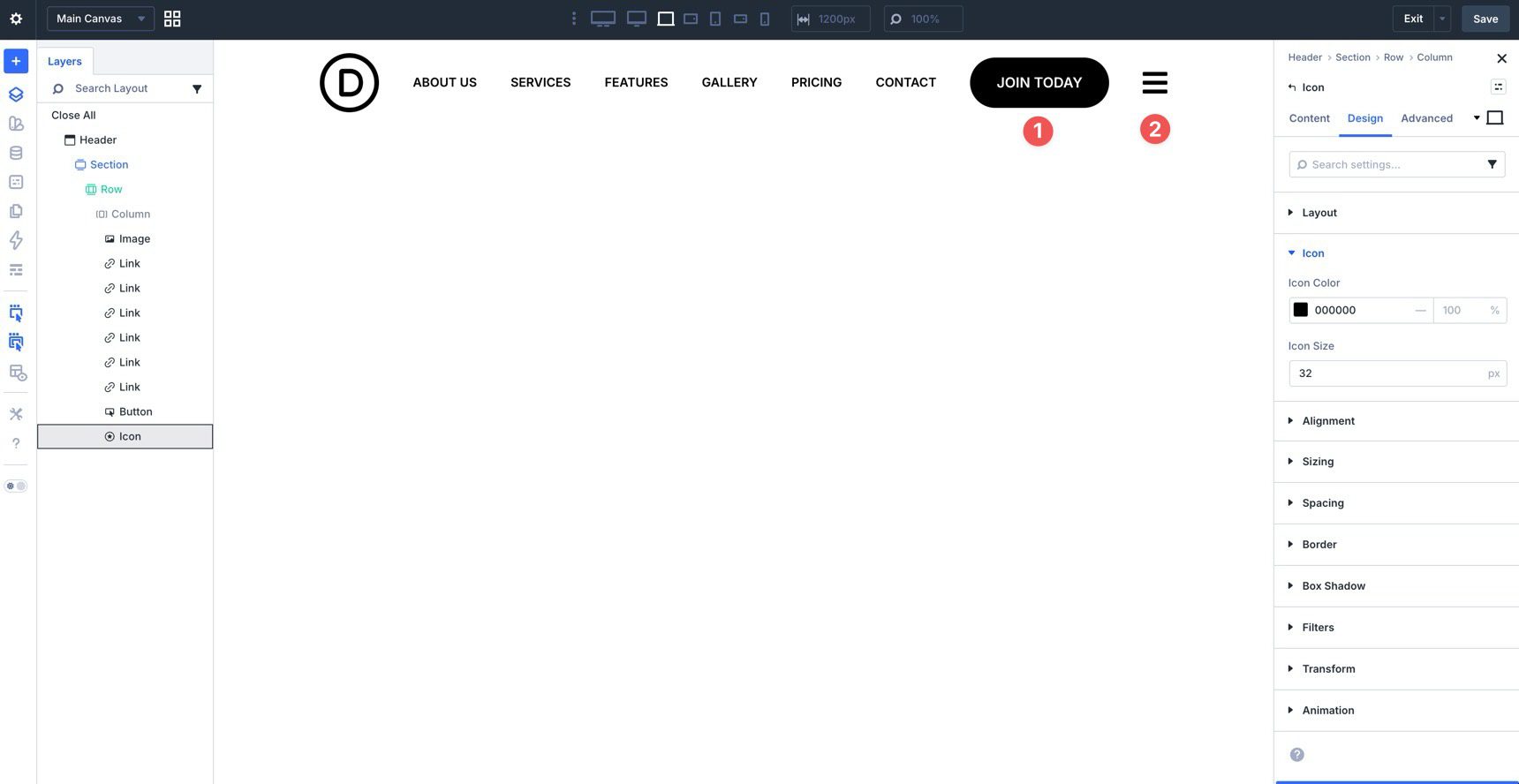 new menu features in Divi 5