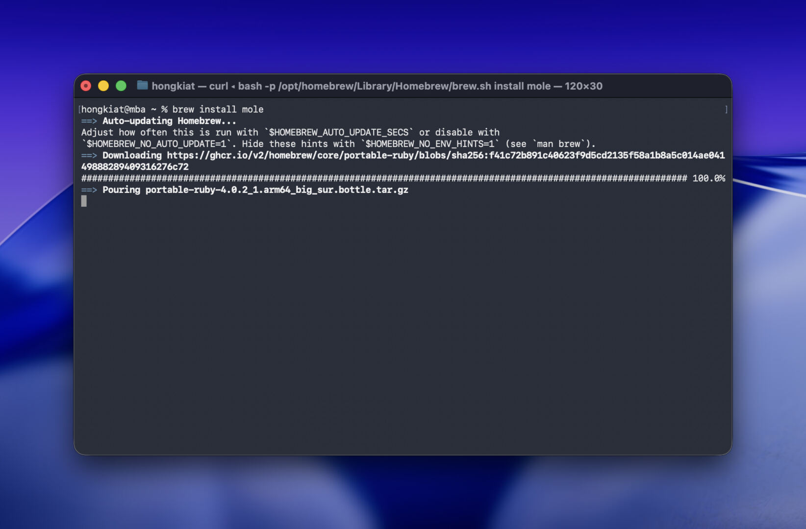 Brew install Mole