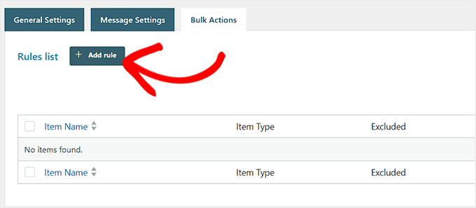 Click the Add Rule button in YITH