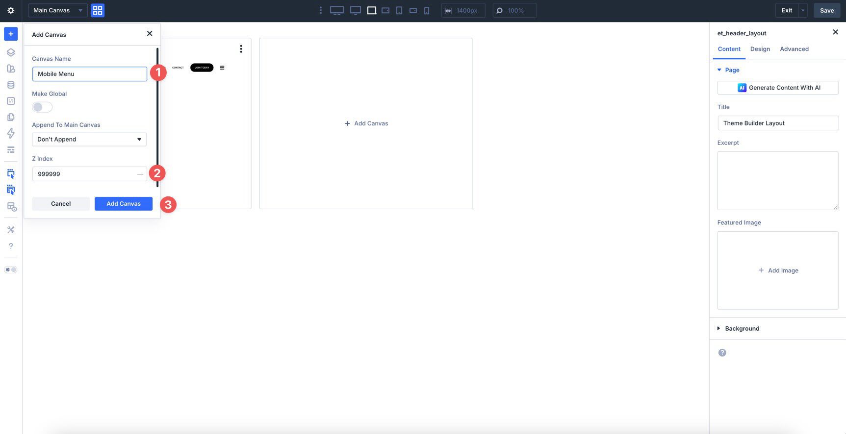 Divi 5 canvases