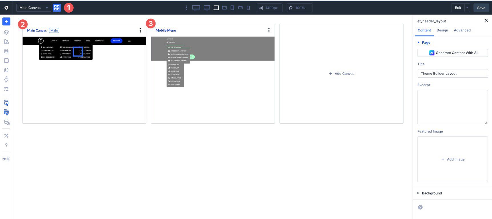 Divi 5 Canvases