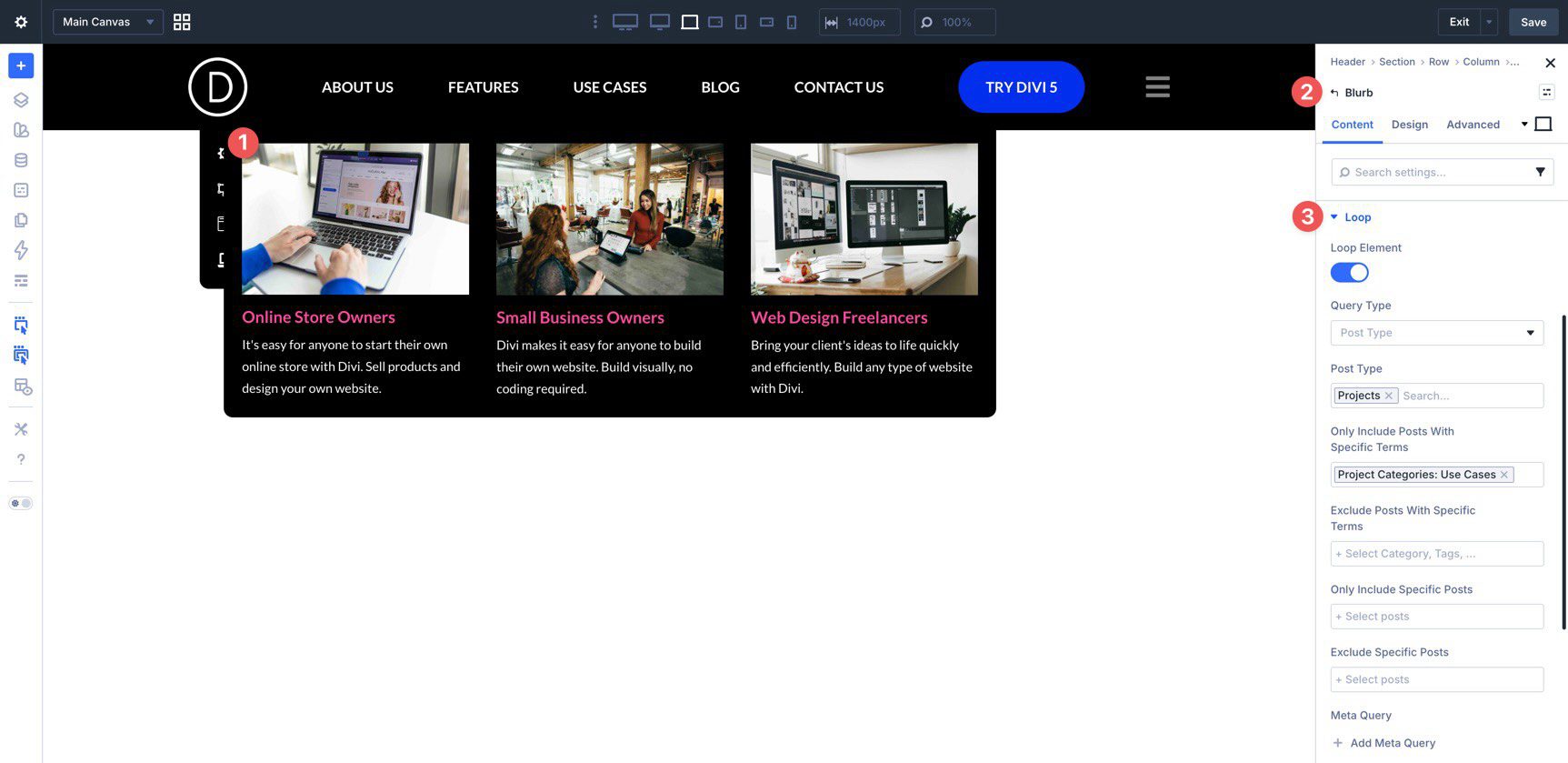 Divi 5 Loop Builder