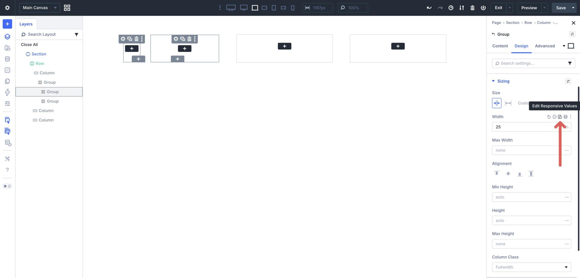 Editing responsive values in Divi 5
