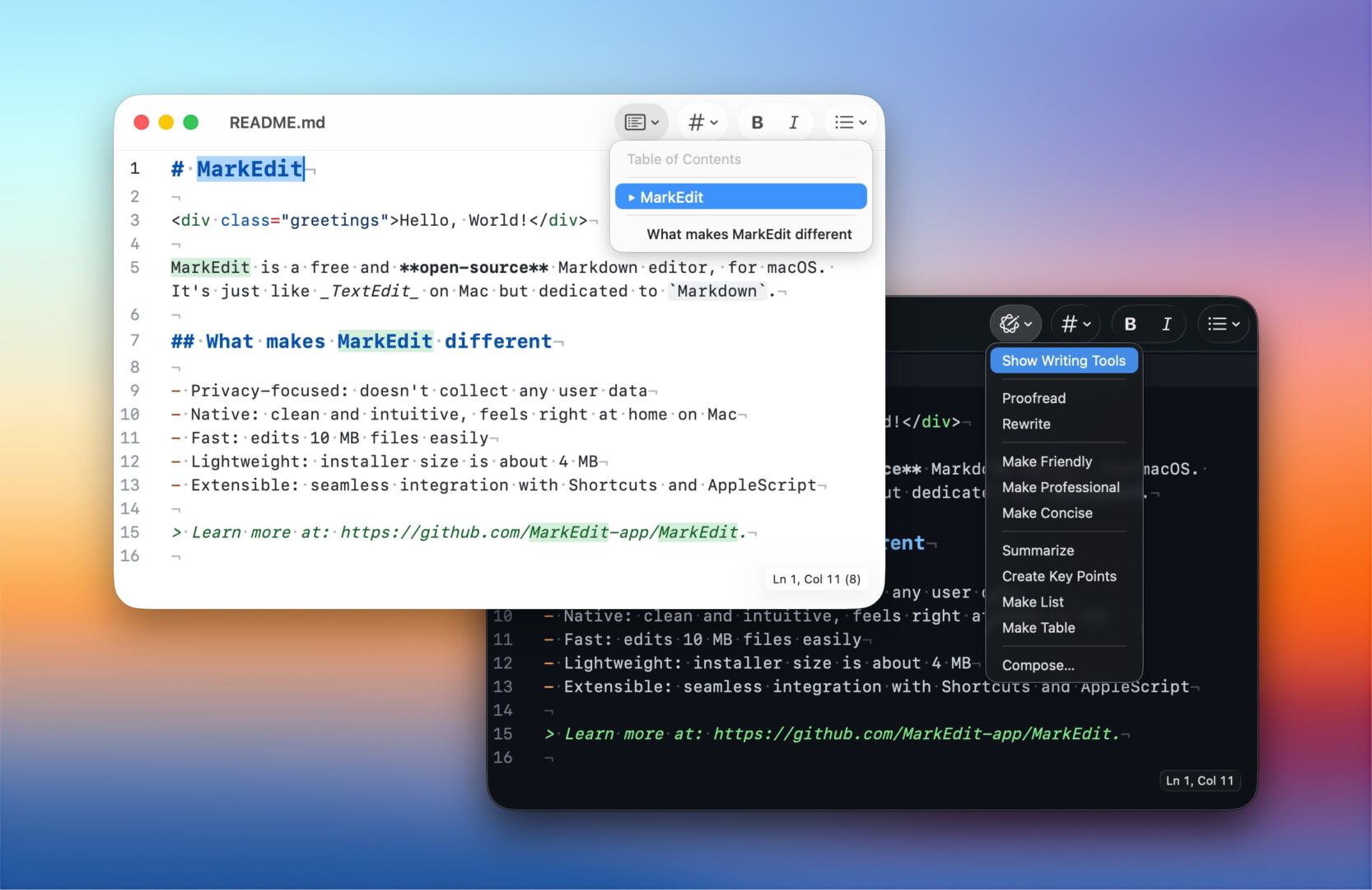 Markdown apps for Mac