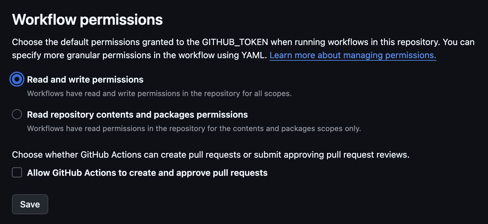 GitHub workflow permissions