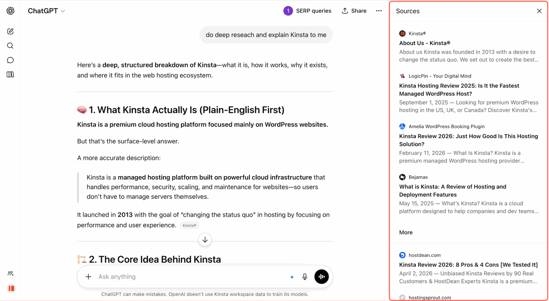 Sources example ChatGPT